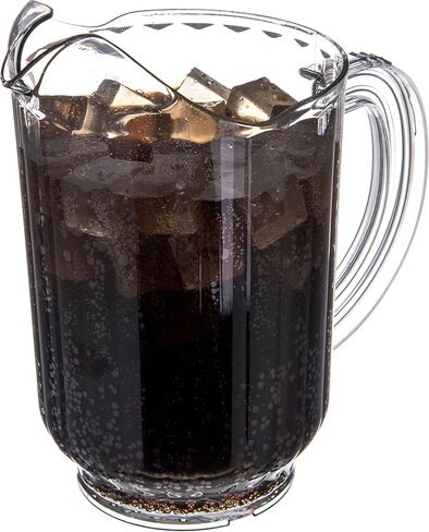 منتجات Carlisle FoodService Products Versapour Clear Pitcher طويل القامة للمطاعم والمطاعم والمطابخ والبلاستيك، 60 أونصة، شفاف in Saudi Arabia