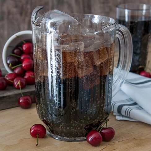 منتجات Carlisle FoodService Products Versapour Clear Pitcher طويل القامة للمطاعم والمطاعم والمطابخ والبلاستيك، 60 أونصة، شفاف in Saudi Arabia