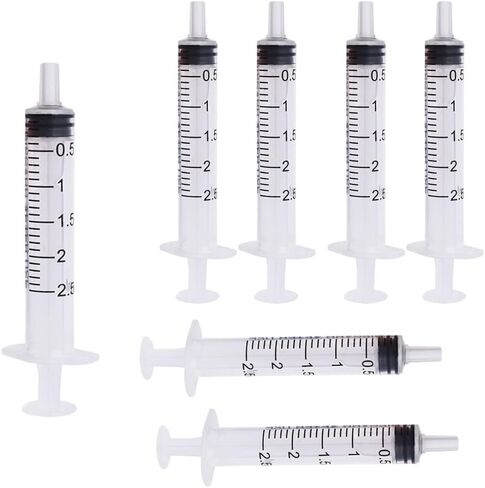 6 قطع 5 مل/CC محقنة بلاستيكية للاستعمال مرة واحدة، غلاف فردي مختوم بدون إبرة مع قياس للتغذية العلمية للحيوانات الأليفة ومختبرات توزيع الري in Kuwait