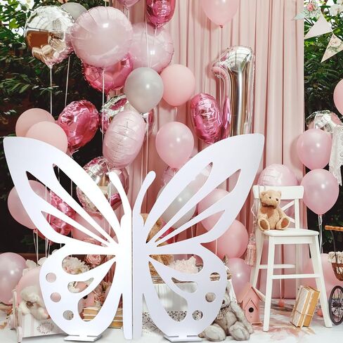 Large Size Wooden Butterfly Decor Butterfly Craft Butterfly Wood Decoupage Butterfly Shape Slices Birthday Wedding Baby Shower DIY Decorations (Light Pink,46.85 x 62.2 Inches) in Saudi Arabia