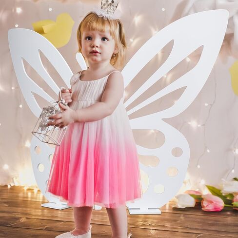 Large Size Wooden Butterfly Decor Butterfly Craft Butterfly Wood Decoupage Butterfly Shape Slices Birthday Wedding Baby Shower DIY Decorations (Light Pink,46.85 x 62.2 Inches) in Saudi Arabia