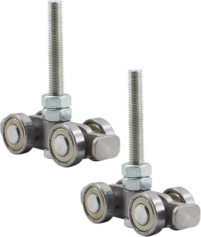 2pcs Trolley Assembly Roller Trolley Roller Bearing 4 Wheel Track Roller Wheels Silent M10 and 2 Nut Bolt for Use with 1-5/8" Wide and All 1-5/8" or Taller Strut Channel Trolley Rollers in Kuwait