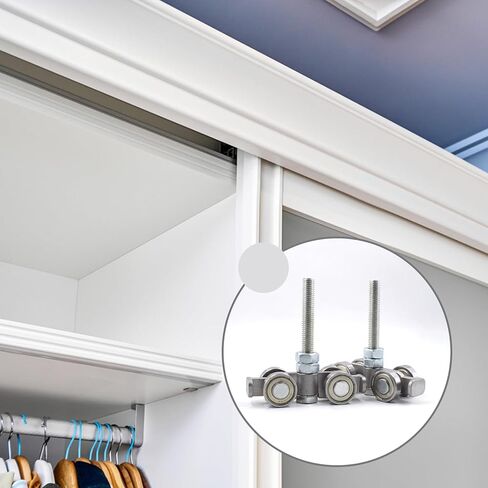 2pcs Trolley Assembly Roller Trolley Roller Bearing 4 Wheel Track Roller Wheels Silent M10 and 2 Nut Bolt for Use with 1-5/8" Wide and All 1-5/8" or Taller Strut Channel Trolley Rollers in Kuwait