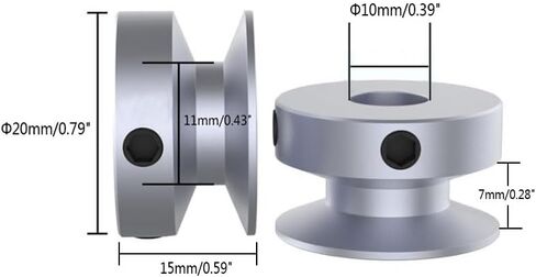 CHANCS 20mm Single Groove Pulley 5mm Fixed Bore Pulley for Drilling Machine6MM PU Round Belt in Saudi Arabia