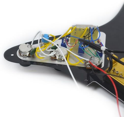 Black 3Ply SSH Electric Guitar Cut-off Switch Left Handed Pickguard Pickup with Singlecut Wiring Loaded Prewired Pickguard Swith Control Scratchplate for Fender Strat Guitar Replacement in Saudi Arabia