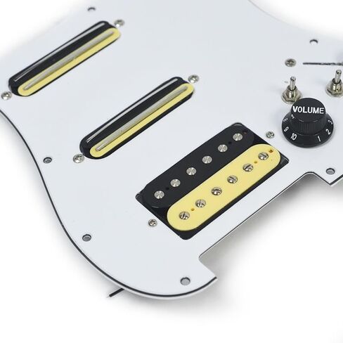 أسود 3رقائق SSH غيتار كهربائي قطع التبديل لاقط بيك جارد باليد اليسرى مع أسلاك فردية محملة بسلك مسبق مع لوحة خدش للتحكم لاستبدال غيتار سترات الحاجز in Kuwait