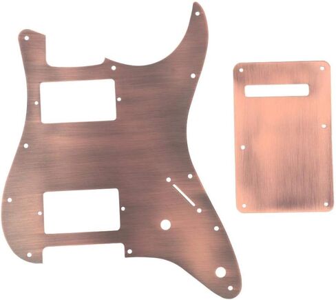 Pickguard, RiToEasysports Guitars Copper Pickguard & Back Plate Cavity Cover for ST Guitar Pickguard Stratocaster Double Humbuckers in Saudi Arabia