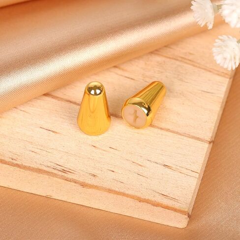 2pcs 5 Way Pickup Switch Tip, 3 Way Switch Cap Switch Knob Guitar Pickup Switch Tip Compatible with Strat Tele (Gold) in Saudi Arabia