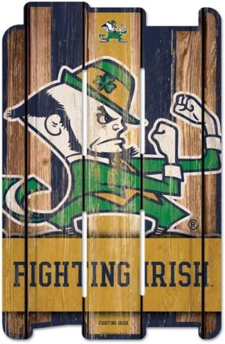 WinCraft NCAA Notre Dame Fighting Irish Sports Fan ديكور المنزل، لون الفريق، 11x17 in Saudi Arabia