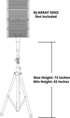 حامل مكبر صوت Earthquake Sound 2B-ST35M GEN2 قابل للتعديل DJ/PA مع حقيبة حمل، أقصى وزن 132 رطلاً لكل حامل (زوج) in Saudi Arabia