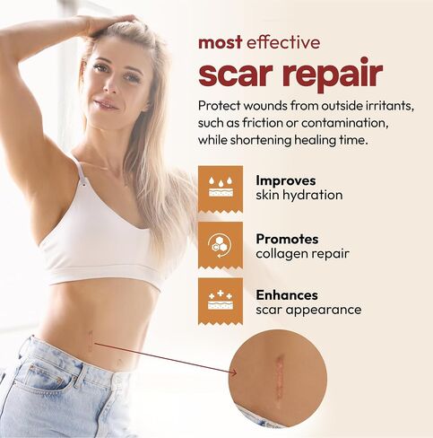 Silicone Scar Tape Reusable Sheets (60" x 1.6") Medical Grade Silicone Scar Sheets for Surgical Scars, Burns, Tummy Tuck, Keloid, C-Section - Cut to Size Scar Treatment in Saudi Arabia