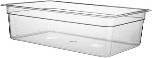 Restaurantware Met Lux 6 Inch Deep Food Pan 1 Full-Size Commercial Food Storage Container - Freezable Sturdy Clear Plastic Cold Pan Dishwashable For Kitchens Restaurants Or Cafeterias in Saudi Arabia