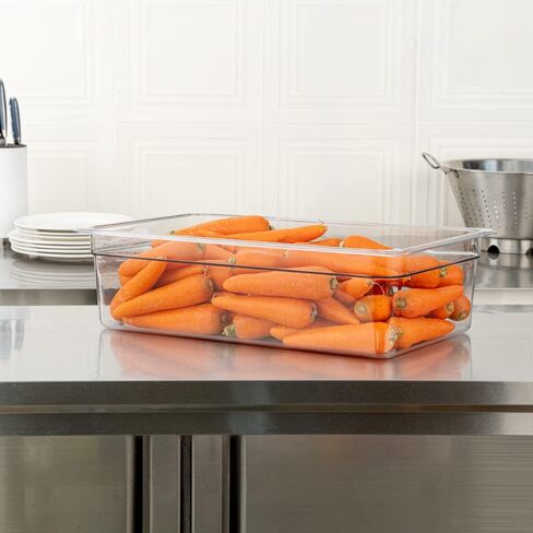 Restaurantware Met Lux 6 Inch Deep Food Pan 1 Full-Size Commercial Food Storage Container - Freezable Sturdy Clear Plastic Cold Pan Dishwashable For Kitchens Restaurants Or Cafeterias in Saudi Arabia
