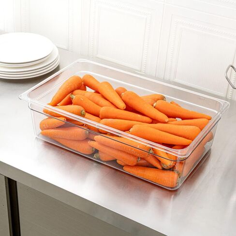 Restaurantware Met Lux 6 Inch Deep Food Pan 1 Full-Size Commercial Food Storage Container - Freezable Sturdy Clear Plastic Cold Pan Dishwashable For Kitchens Restaurants Or Cafeterias in Saudi Arabia