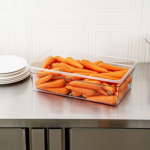 Restaurantware Met Lux 6 Inch Deep Food Pan 1 Full-Size Commercial Food Storage Container - Freezable Sturdy Clear Plastic Cold Pan Dishwashable For Kitchens Restaurants Or Cafeterias in Saudi Arabia