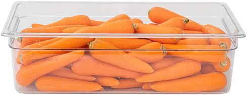Restaurantware Met Lux 6 Inch Deep Food Pan 1 Full-Size Commercial Food Storage Container - Freezable Sturdy Clear Plastic Cold Pan Dishwashable For Kitchens Restaurants Or Cafeterias in Saudi Arabia