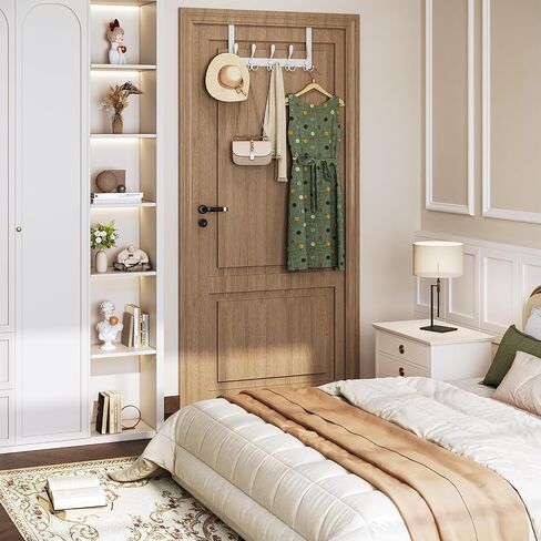 Over The Door Hooks, Heavy Duty Door Hanger for Clothing, Towel Rack for Bathroom, 5 Triple Hooks for Coats, Hats, Pants and Bags in Saudi Arabia