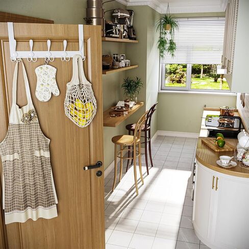 Over The Door Hooks, Heavy Duty Door Hanger for Clothing, Towel Rack for Bathroom, 5 Triple Hooks for Coats, Hats, Pants and Bags in Saudi Arabia