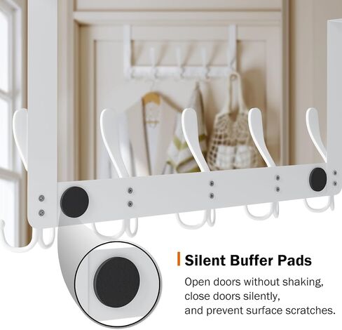 Over The Door Hooks, Heavy Duty Door Hanger for Clothing, Towel Rack for Bathroom, 5 Triple Hooks for Coats, Hats, Pants and Bags in Saudi Arabia