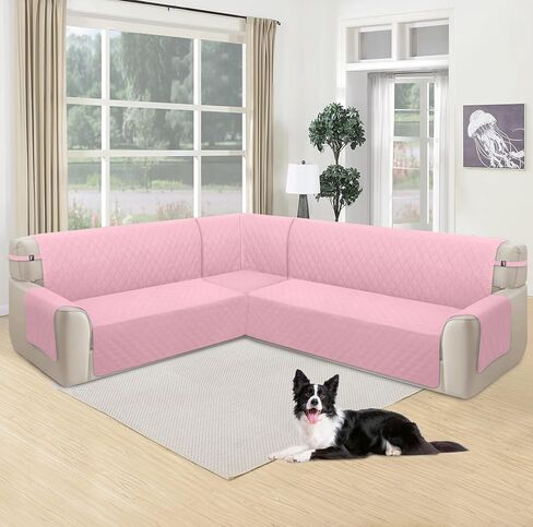 Arfntevss أغطية الأريكة المقسمة على شكل حرف L مجموعة غطاء أريكة مقاوم للماء مجموعة غطاء مبطن عالمي 5 قطع على شكل حرف U غطاء أريكة غير قابل للانزلاق حامي أثاث غرفة المعيشة (رمادي فاتح، كبير) in Kuwait