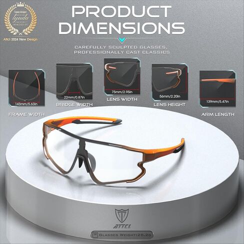 ATTCL Photochromic Sports Sunglasses for Men Women Running Baseball Golf Cycling Glasses UV Protection in Saudi Arabia
