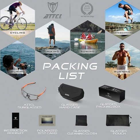 ATTCL Photochromic Sports Sunglasses for Men Women Running Baseball Golf Cycling Glasses UV Protection in Saudi Arabia