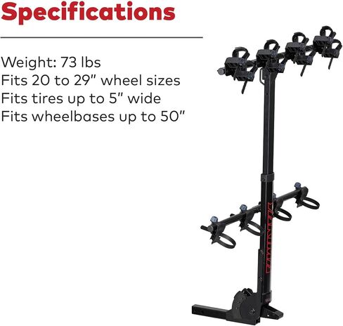 Yakima Versatile HangTight 4 Vertical Hanging Hitch Steel Bike Rack for 2 Inch Hitch Receivers with Fully Padded Cradles and Tilting Design, Black in Saudi Arabia