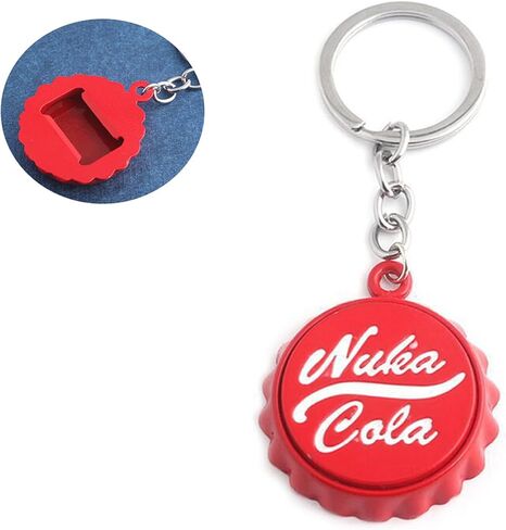 سلسلة مفاتيح بفتحة زجاجات بغطاء من Fall Out Nuka Cola، باللون الأحمر in Saudi Arabia