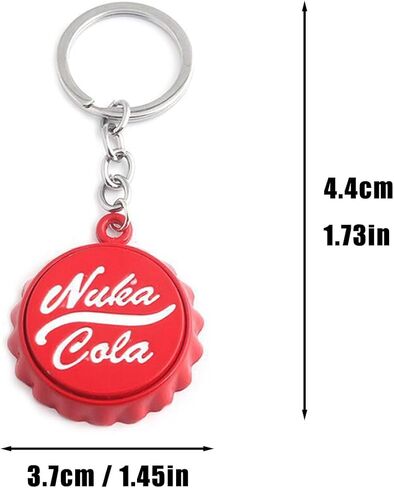 سلسلة مفاتيح بفتحة زجاجات بغطاء من Fall Out Nuka Cola، باللون الأحمر in Saudi Arabia