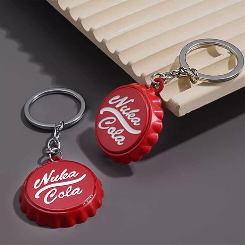 سلسلة مفاتيح بفتحة زجاجات بغطاء من Fall Out Nuka Cola، باللون الأحمر in Saudi Arabia