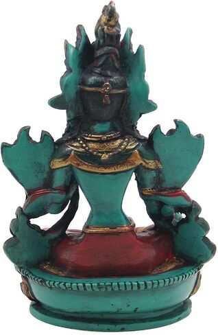 DharmaObjects Large Tibetan Buddhist Green Tara Resin Statue Mother Goddess 6" Tall in Saudi Arabia