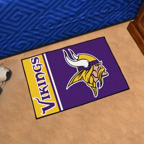 FANMATS 8248 NFL - Minnesota Vikings Starter Mat Accent Rug - 19in. x 30in. | Sports Fan Home Decor Rug and Tailgating Mat Uniform Design in Saudi Arabia