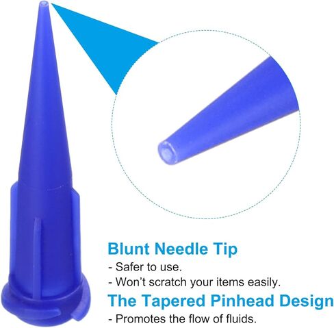 PATIKIL 25Ga Tapered Tip Dispensing Needle, 50Pcs Plastic Needle Tube Blunt Tips with Luer Lock for Glue Oil Applicator, Red in Saudi Arabia