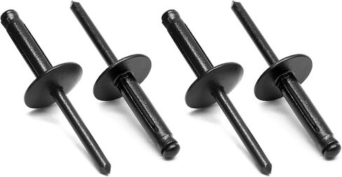 60 قطعة من المسامير العمياء ذات الحافة الكبيرة 3/16 بوصة × 3/4 بوصة، مسامير من الألومنيوم الأسود، قطر الحافة 5/8 بوصة (16 مم) in Kuwait