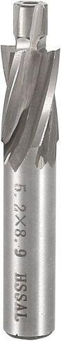 uxcell HSS-AL Cobalt Counterbore End Mill Cap Screws Expand Holes 4 Flutes, 4 X 7.4mm in Saudi Arabia