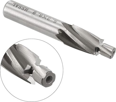 uxcell HSS-AL Cobalt Counterbore End Mill Cap Screws Expand Holes 4 Flutes, 4 X 7.4mm in Saudi Arabia