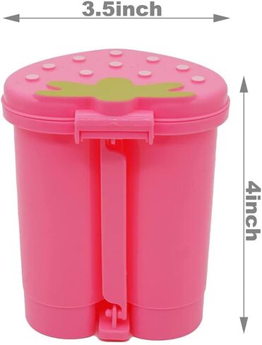Desktop Trash Can Mini with Swing Lid Cute Pink Strawberry, Mini Countertop Trash Cans for Desk Car Office Kitchen, Tiny Trash Can, Mini Garbage Can Plastic in Saudi Arabia
