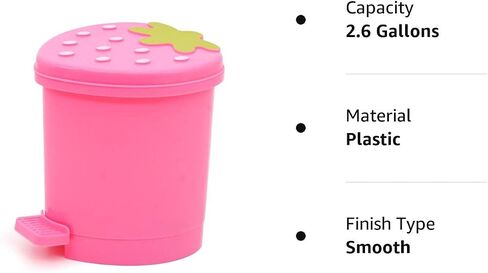 Desktop Trash Can Mini with Swing Lid Cute Pink Strawberry, Mini Countertop Trash Cans for Desk Car Office Kitchen, Tiny Trash Can, Mini Garbage Can Plastic in Saudi Arabia