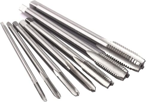 ATOPLEE Metric Machine Thread Tap, 7pcs HSS Right Hand Extended Straight Flute Tap M3-M12 (All of Sizes) in Saudi Arabia
