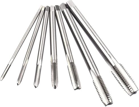 ATOPLEE Metric Machine Thread Tap, 7pcs HSS Right Hand Extended Straight Flute Tap M3-M12 (All of Sizes) in Saudi Arabia