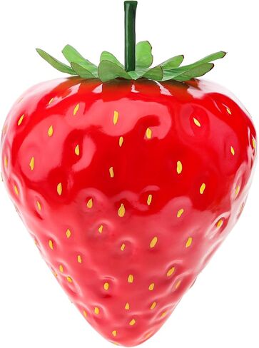 13inch Artificial Large Red Strawberry Oversize Fake Fruit Simulation Decoration for Home Kitchen Table Party Festivals Christmas Display in Saudi Arabia
