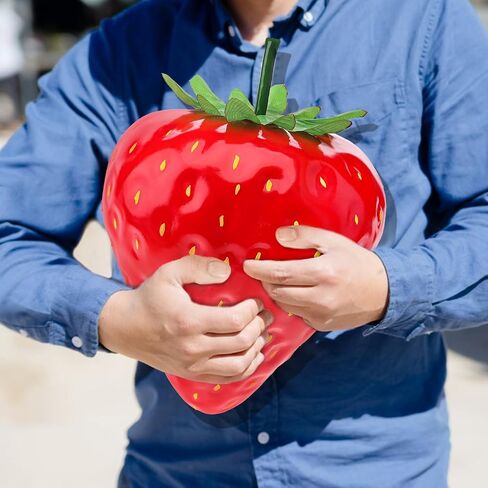 13inch Artificial Large Red Strawberry Oversize Fake Fruit Simulation Decoration for Home Kitchen Table Party Festivals Christmas Display in Saudi Arabia
