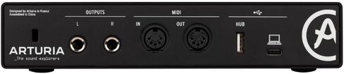 Arturia MiniFuse 2 Dual USB Audio Interface, Black Bundle with 2x Pig Hog PHM10 8mm 10ft XLR Microphone Cable and Liquid Audio Instrument Polishing Cloth - Portable Audio Interface for PC, Mac in Saudi Arabia