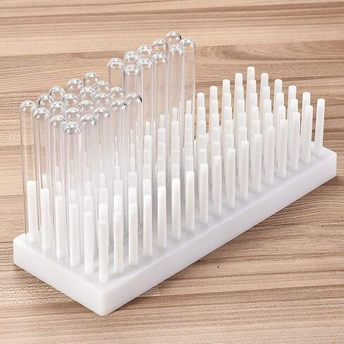uxcell Polypropylene Test Tube Stand Holder Rack 102 Wells for 10-13mm Tubes White in Saudi Arabia