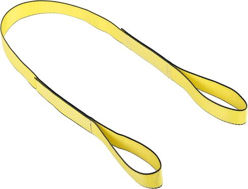 Mazzella Lifting Technologies 5000-2786 EE1-902 Edgeguard Nylon Web Sling, Eye-and-Eye, Yellow, 1 Ply, 3' Length, 2" Width, 10" Flat Eyes, 3200 lbs Vertical Load Capacity in Saudi Arabia