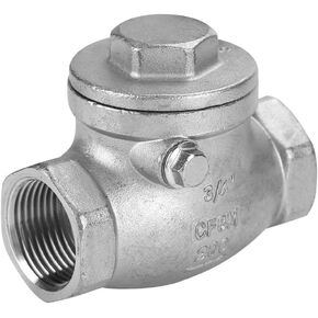 Swing Check Valve, One Way DN20 3/4" Stainless Steel Female Thread WOG 200PSI Swing Check Valve
