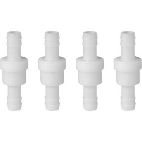 4 Pack 1/2" One Way Inline Check Valve, Check Valve One Way Non-Return Valve for Water Oil Gas Check Valve, Chemically Stable POM Material (1/2")