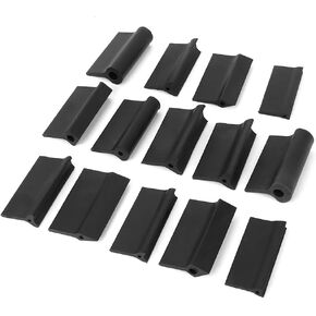 Contour Sanding Block, 14PCS Black Rubber Sandpaper Mat Flexible Contour Polishing Pad Woodworking Tools for Automobiles Wood Products Walls Grinding And Polishing