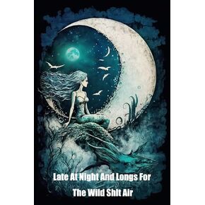 Parbamll Fine Poster Printing - A Lonely Mermaid in the Moonlight, Frameless Modern Pictures Fashion Craft Gifts, Home Decor Wall Decor Cafe Decor