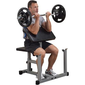 Body-Solid (PPB32X) Preacher Curl Bench with Adjustable Seat and Extra Wide Base for Bicep Workouts, High Tensile Strength, DuraFirm Padding - Weight Training Equipment